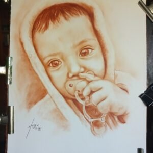 Dibujo en óleo seco