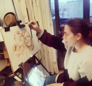 retratos hechos a mano